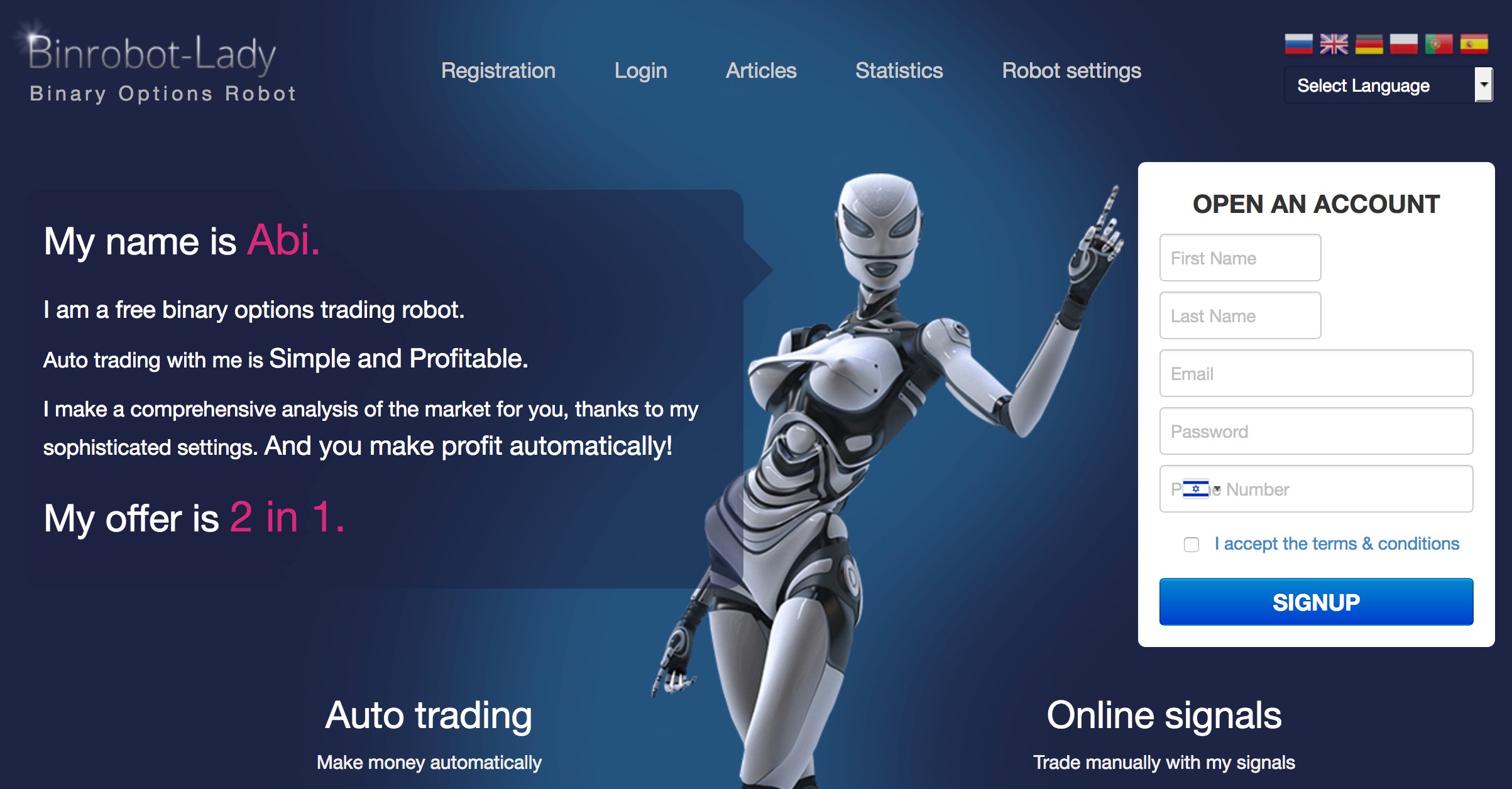 Original binary option robot