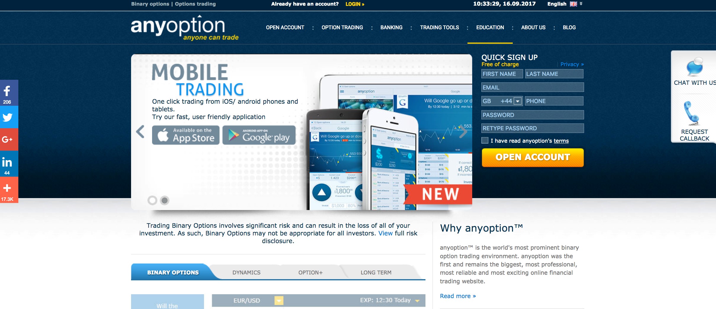 Anyoption binary options review